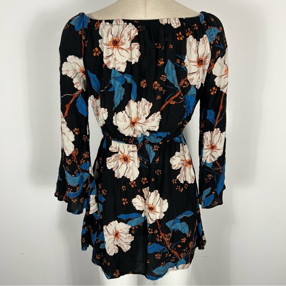 💕 billabong Floral Black Dress M - Picture 3 of 10